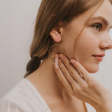 Hoops - Rosenquarz - Ohrring