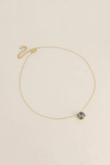 Halskette mit Swarovski® Kristallen- Grau