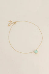 Halskette mit Swarovski® Kristallen- Hellgrün Mint