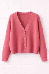 Strickjacke mit Muschelsaum- GENTLE SPRING