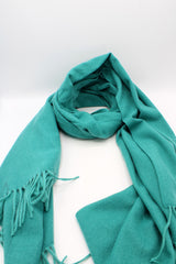 Superweicher Kaschmirschal mit Fransen UNISEX- DUNKLER SOMMER WINTER