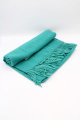 Superweicher Kaschmirschal mit Fransen UNISEX- DUNKLER SOMMER WINTER