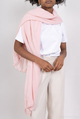 Unifarbener Strickschal - Supersoft - Soft Pink