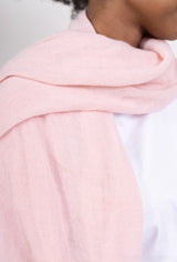 Unifarbener Strickschal - Supersoft - Soft Pink