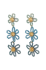 Flower Party Statement Ohrringe- 4 JAHRESZEITEN