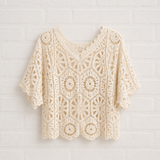 Boho Häkeloberteil mit Hexagon-Muster- GENTLE SPRING + VERDANT WINTER