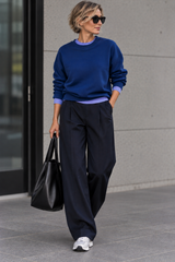 Lässiges Sweatshirt Cropped Oversized - NEW WINTER