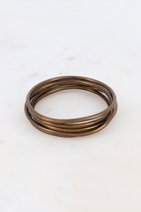 Buddhistischer Armreif Set Kastanie 5 Stück- HERBST WINTER