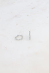 Mini Creole mit Kugeldetails- Silber