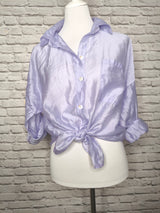 Transparentes Hemd Tencel- Lilablassblau