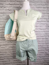 Chino-Bermuda-Shorts- Salbeigrün - verschiedene Farbtypen