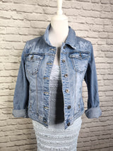 Jeansjacke mit zarten Pailettendetails - Bluejeans