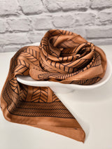 Quadratisches Seidentuch Gemustert- Rusty