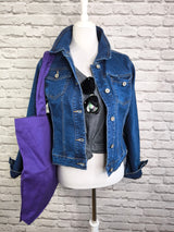 T-SHIRT mit V- Ausschnitt- Graumeliert