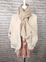 Superweicher Kaschmirschal UNISEX- Sand