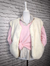 Flauschiger Alpaka Pullover V- Ausschnitt- Rosa