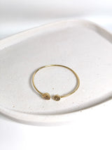 Feiner Armreif mit runden Steinen- Champagne- HELLER FRÜHLING SOMMER