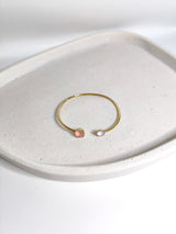 Feiner Armreif mit runden Steinen- Rosé- HELLER FRÜHLING SOMMER