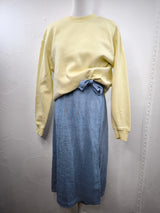 Sweatshirt oversized Schnitt aus zertifizierter Bio - Baumwolle- Soft Yellow