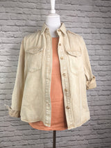 HEMD AUS GEWASCHTER BAUMWOLLE- Beige