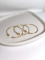 Feiner Armreif mit runden Steinen- Rosé- HELLER FRÜHLING SOMMER