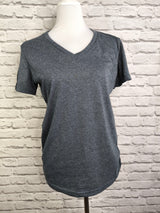 T-SHIRT mit V- Ausschnitt- Graumeliert - TWILIGHT WINTER