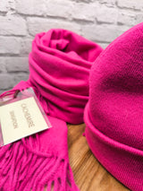 Superweicher Kaschmirschal mit Fransen UNISEX - Pink