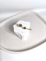 Feiner Armreif mit runden Steinen- Champagne- HELLER FRÜHLING SOMMER