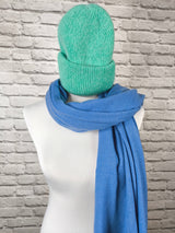 Superweicher Kaschmirschal UNISEX - Azurblau