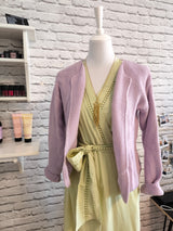 Nachhaltige Strickjacke kurz in BIO QUALITÄT - Flieder
