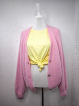 Nachhaltige Alpaka Strickjacke in BIO QUALITÄT - Candy Pink