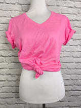 T-SHIRT mit V- Ausschnitt- Azalea