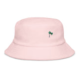 Unstrukturierter Fischerhut aus Frottee mit Palmen- Motiv- HELLER SOMMER und HELLER FRÜHLING SOMMER