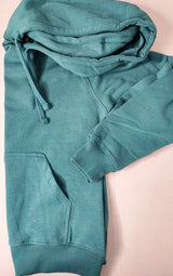 UNISEX SWEATSHIRT HOODIE CERTIFIED ORGANIC – BLAUGRÜN