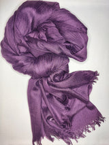 PURE & COZY SCHAL - AUBERGINE