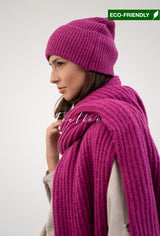 ECO FRIENDLY STRICKSCHAL- BERRY