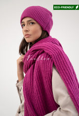 ECO FRIENDLY STRICKSCHAL- BERRY