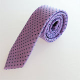 KRAWATTE ROSA MIT BLAUEN PUNKTEN- DUNKLER SOMMER