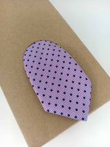 KRAWATTE ROSA MIT BLAUEN PUNKTEN- DUNKLER SOMMER