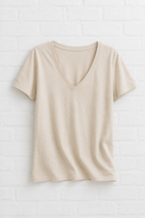 T-SHIRT mit V- Ausschnitt- GENTLE SPRING