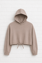 Lässiges Sweatshirt Cropped Oversized mit Tunnelzug- GENTLE SPRING