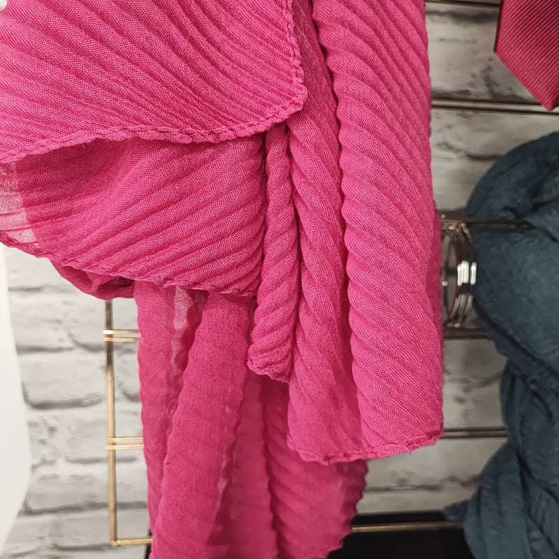 PLEATED SCHAL- PINK