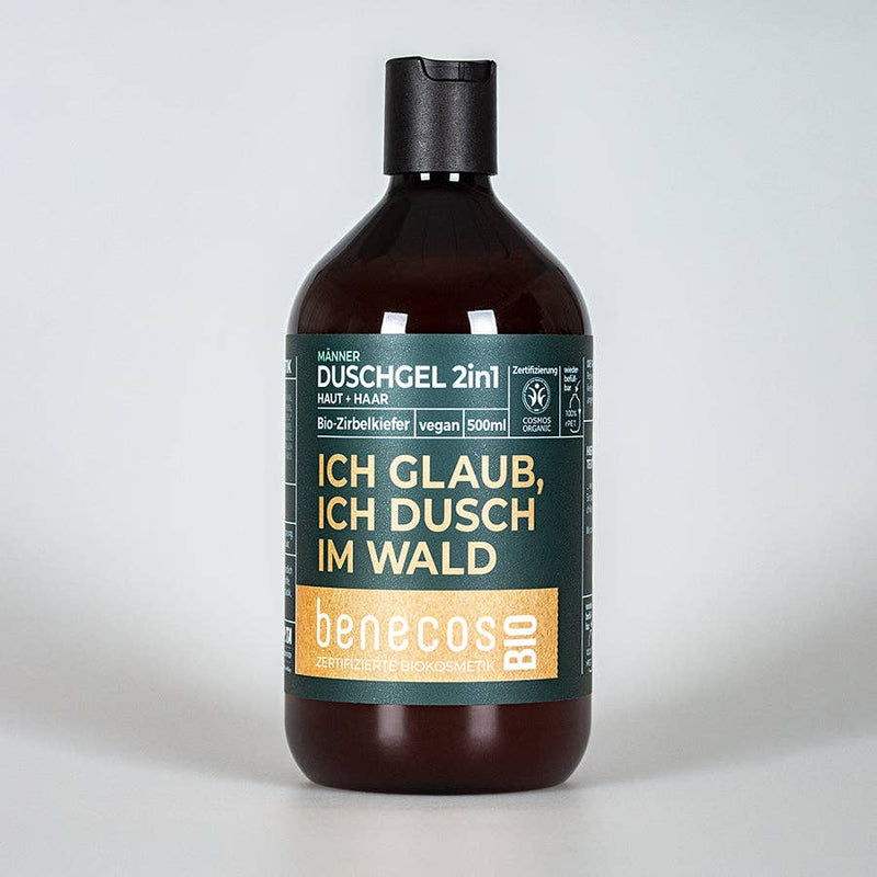 ICH GLAUB, ICH DUSCH IM WALD Benecos- Bio Duschgel 2in1 mit BIO-Zirbelkiefer