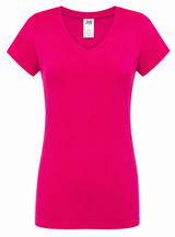 COTTON T-SHIRT MIT V AUSSCHNITT - MAJESTIC WINTER