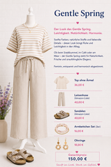 Gestreiftes T-Shirt mit Rundhalsausschnitt- GENTLE SPRING