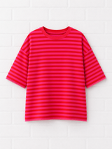 Gestreiftes T-Shirt mit Rundhalsausschnitt- MAJESTIC WINTER