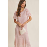 Ausgestellter Mermaid Midirock mit floraler Spitze-DELIGHT SPRING