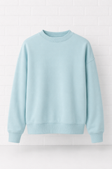 Sweatshirt oversized Schnitt aus zertifizierter Bio - Baumwolle- Ocean Blue - DELIGHT SPRING
