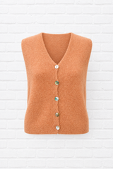 Nachhaltige Alpaka Strickweste in BIO QUALITÄT - INDIAN SUMMER