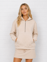 Half Zip- Hoodie - DELIGHT SPRING